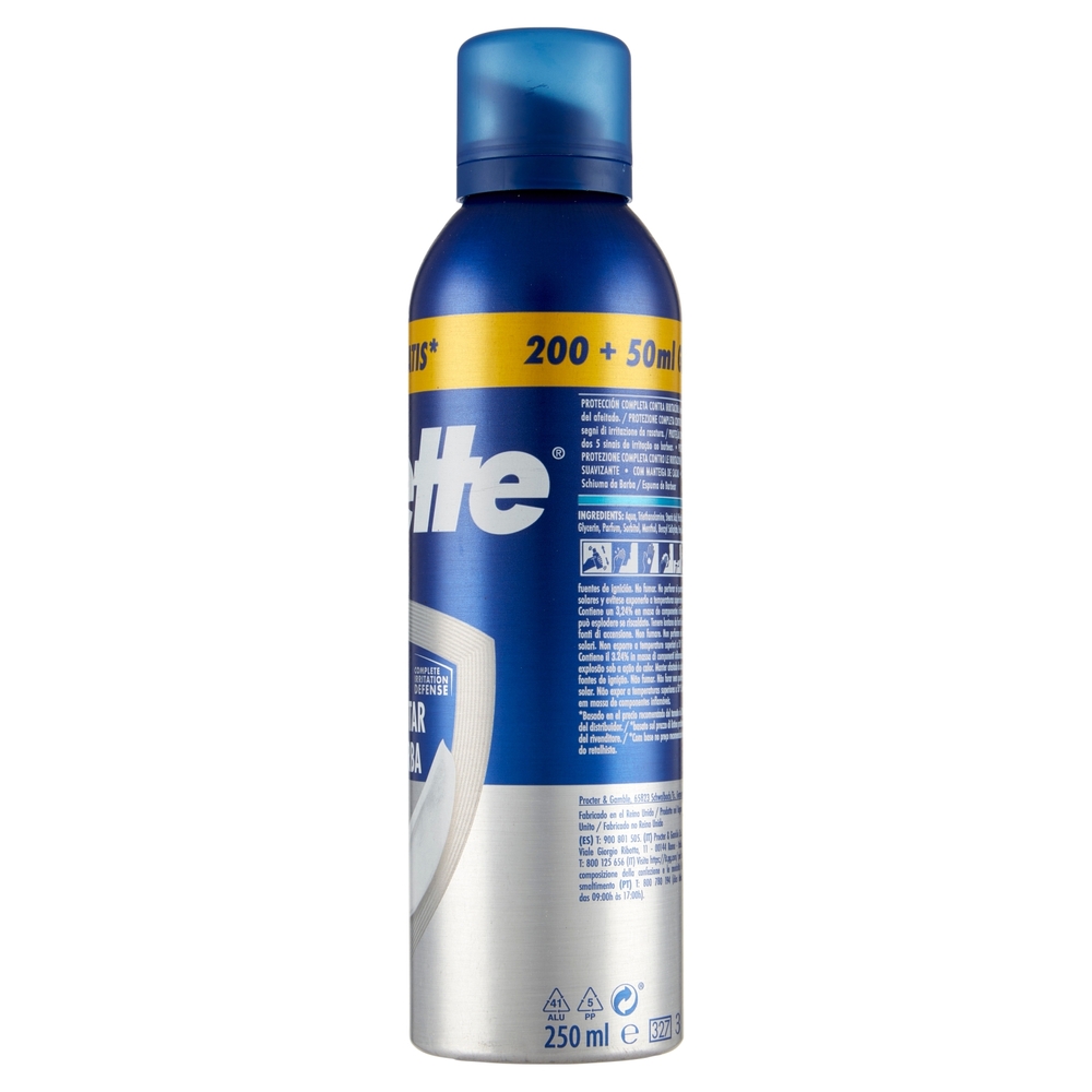 Gillette Series Schiuma da Barba Ammorbidente, 200 + 50ml Gratis